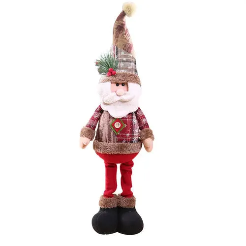 Festive Plush Santa & Snowman Dolls – Perfect Christmas Tree Decor!