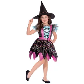 Girls Spotted Skirt Witch Halloween Costume