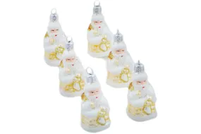 Glass 3" Santa Claus Ornament Golden Frost