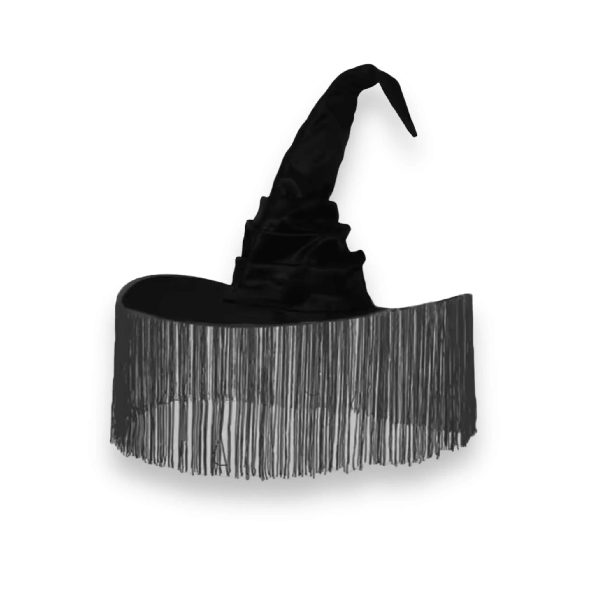 Halloween Black Fringe Witch Hat