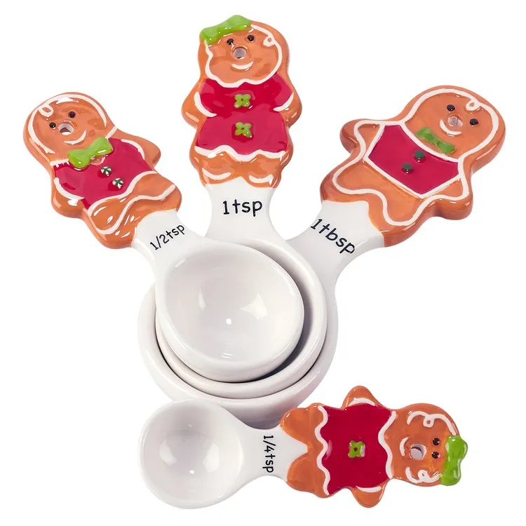 Holiday Magic Gingerbread 3-D Measuring Spoon & Measuring Cup Set