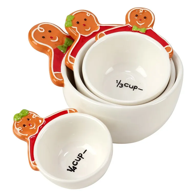 Holiday Magic Gingerbread 3-D Measuring Spoon & Measuring Cup Set