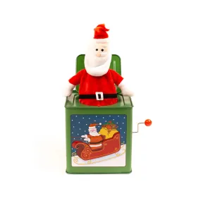 Jack Rabbit Creations - Santa Themed Jack in The Box Toy - Holiday Edition