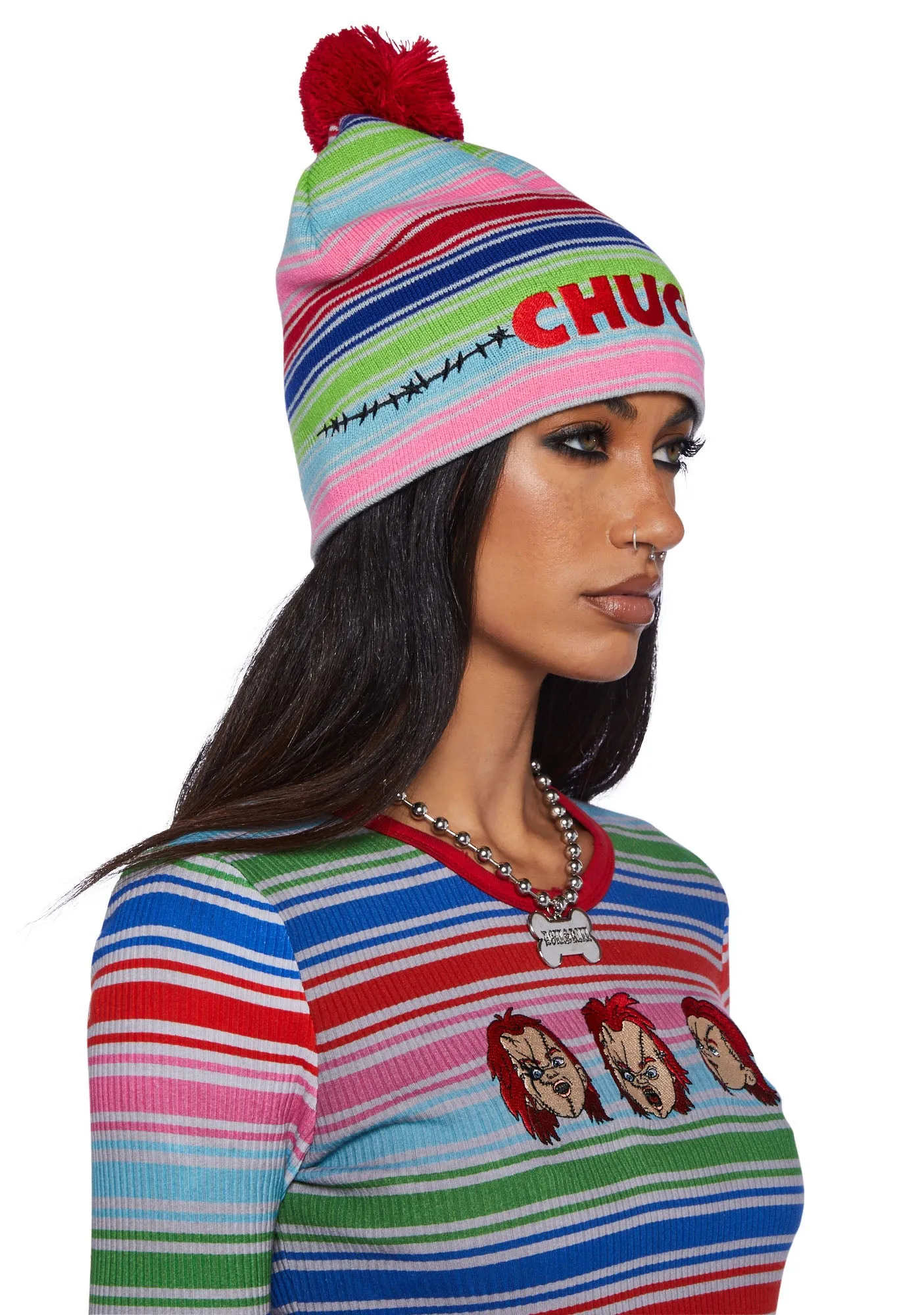 Just Bad Striped Beanie