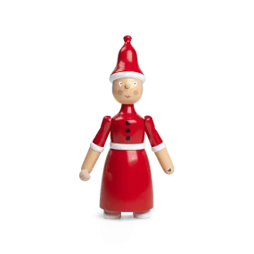 Kay Bojesen Figurines Santa Clara / Mrs Santa, Red/White, H: 7.7"