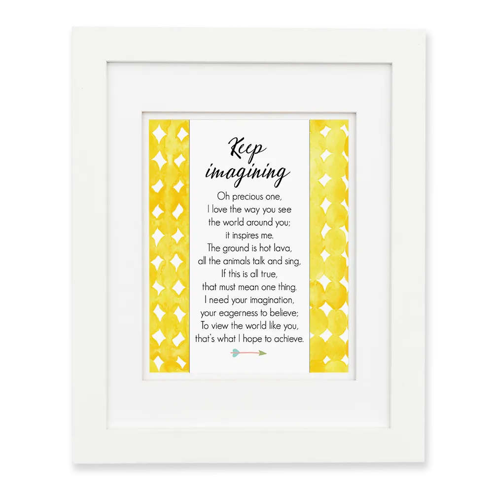 Keep Imagining - Yellow Wall Print