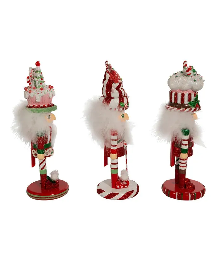 Kurt Adler 10"H Hollywood Cake   Candy Hat Nutcrackers