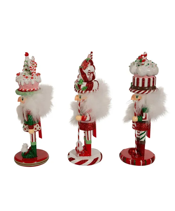 Kurt Adler 10"H Hollywood Cake   Candy Hat Nutcrackers