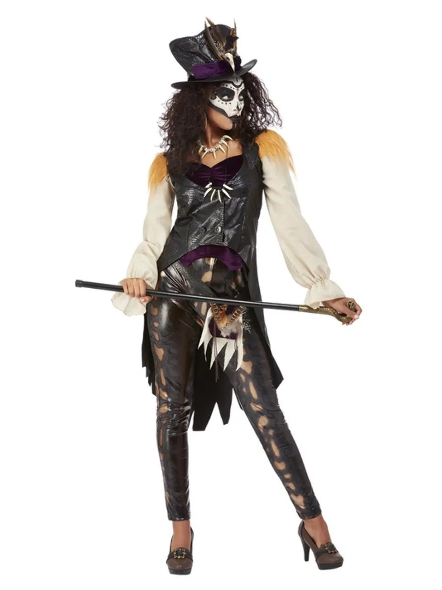 Ladies Voodoo Witch Doctor Halloween Fancy Dress Costume   Hat
