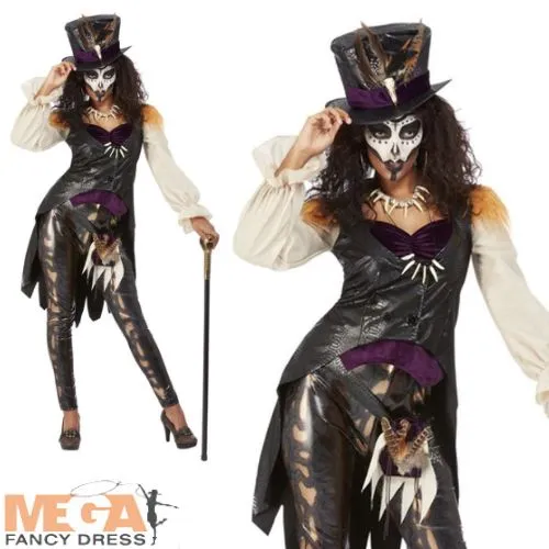 Ladies Voodoo Witch Doctor Halloween Fancy Dress Costume   Hat