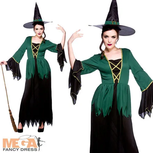 Ladies Wicked Witch Halloween Fancy Dress Costume