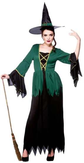 Ladies Wicked Witch Halloween Fancy Dress Costume