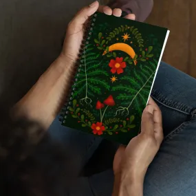 Magic Garden Spiral notebook
