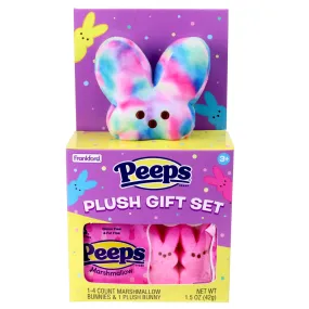 PEEPS® Tie Dye Plush Bunny House Gift Set