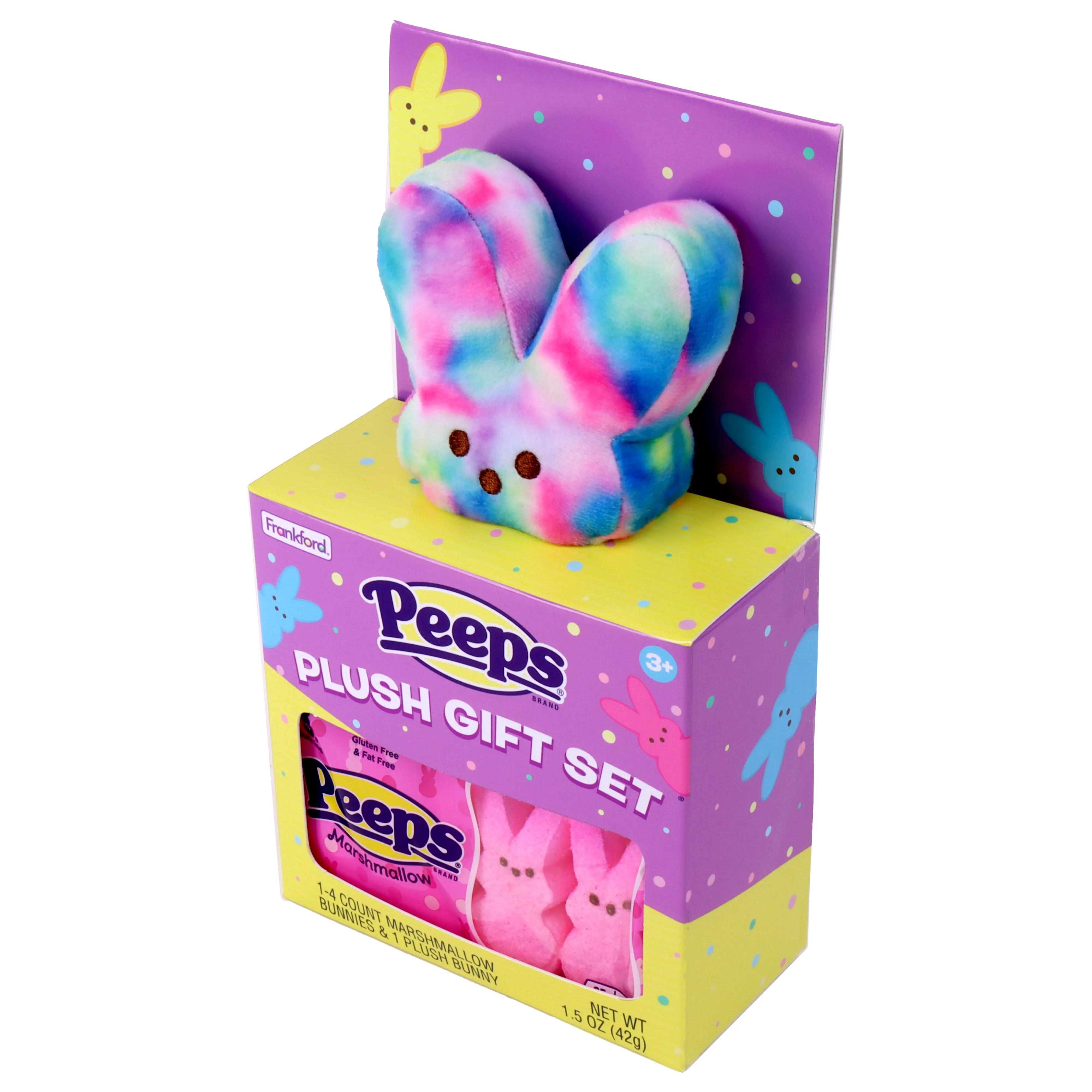 PEEPS® Tie Dye Plush Bunny House Gift Set
