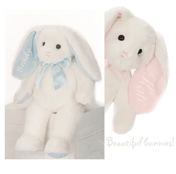 Personalized Bunny  Blue Or Pink