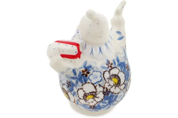 Polish Pottery 4" Santa Claus Figurine Pansy Parade UNIKAT