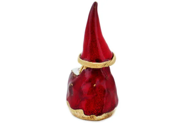 Polish Pottery 4" Santa Claus Figurine Red