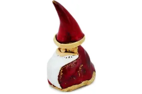 Polish Pottery 4" Santa Claus Figurine Red