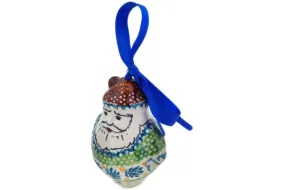 Polish Pottery 4" Santa Claus Ornament Lemon Tree