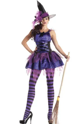 Purple Classic Starry Night Witch Costume