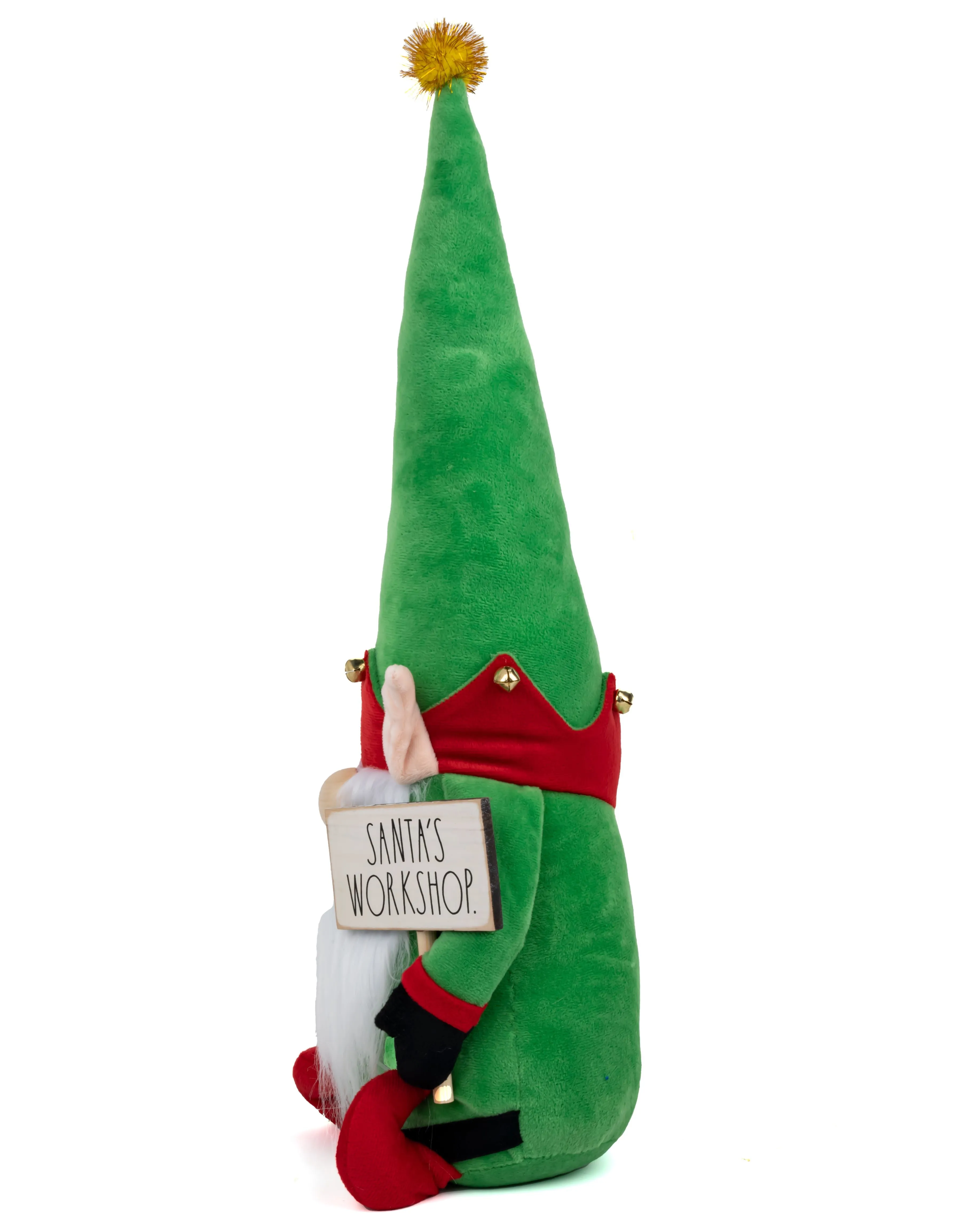 Rae Dunn “Santa’s Workshop” Plush Green Christmas Elf Gnome