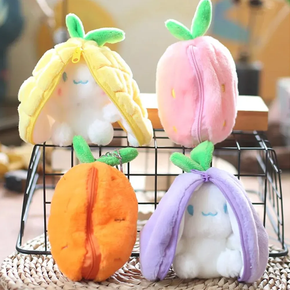 [Random] Reversible Fruit Bunny Keychain Plush