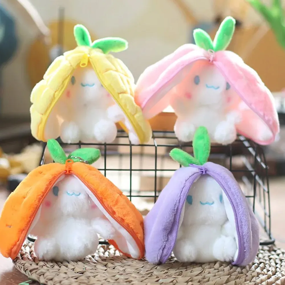 [Random] Reversible Fruit Bunny Keychain Plush