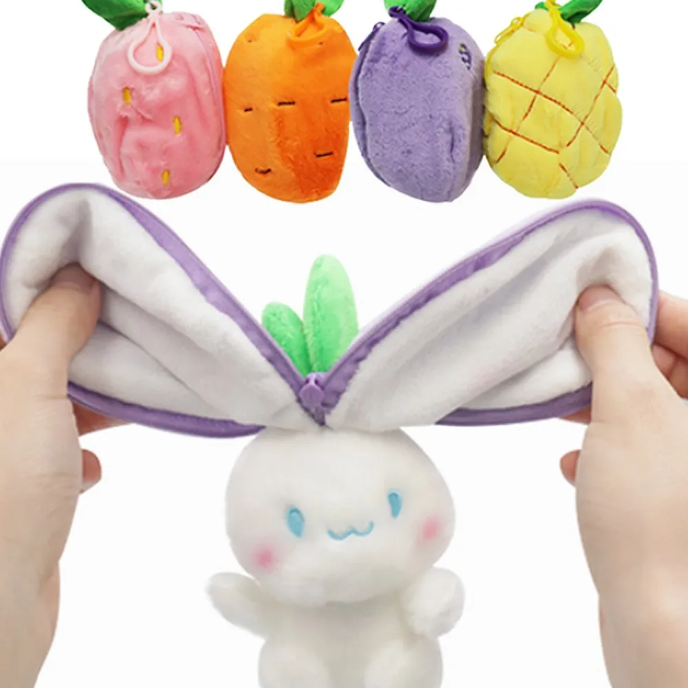 [Random] Reversible Fruit Bunny Keychain Plush