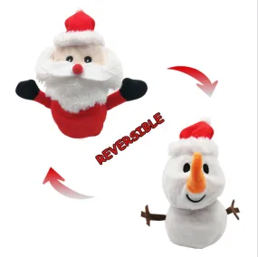 Reversible Santa Claus Plush Toys: Festive Christmas Snowman Flip!
