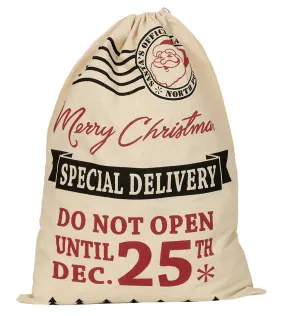 Santa Claus Cloth Sack White 40X54 CM