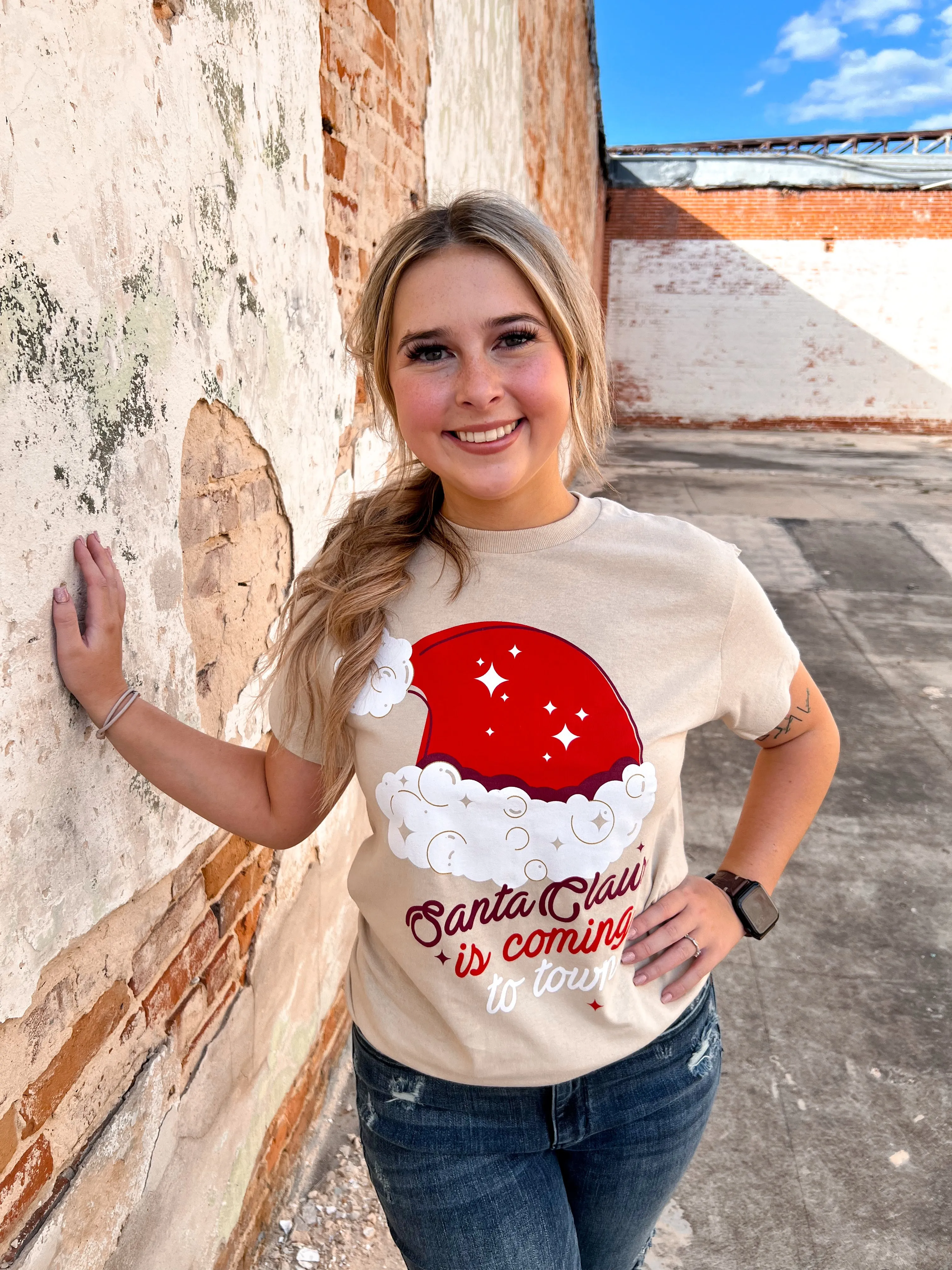 Santa Claus Pearl Graphic T-Shirt