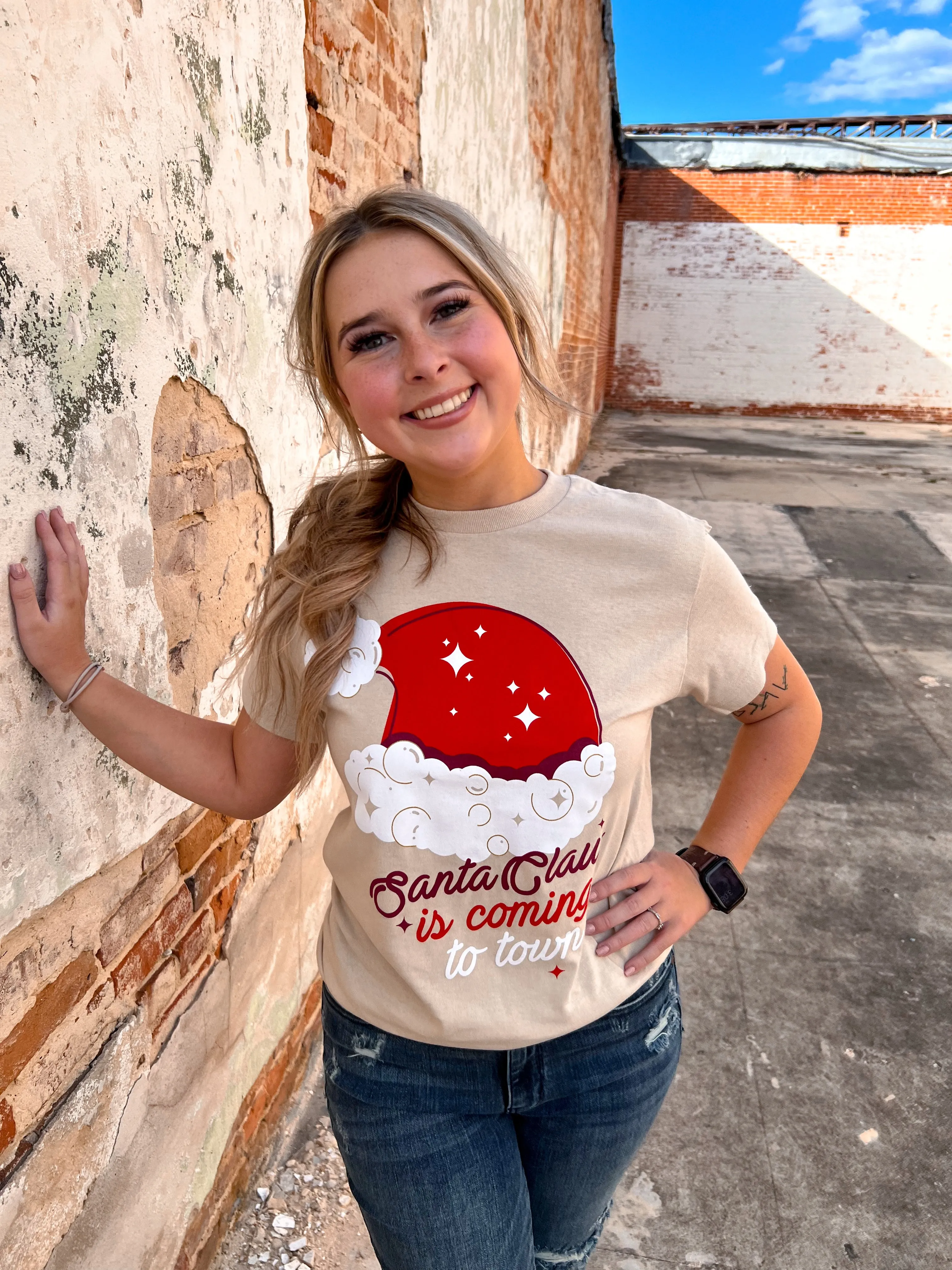 Santa Claus Pearl Graphic T-Shirt