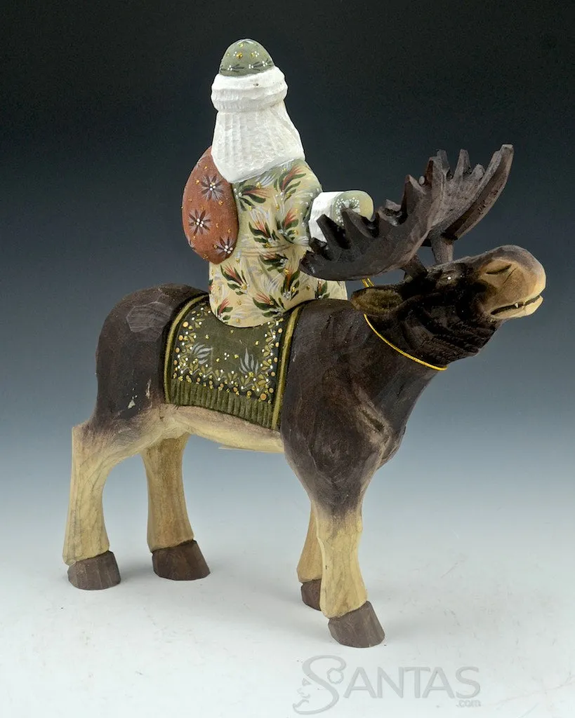 Santa Claus Riding a Moose