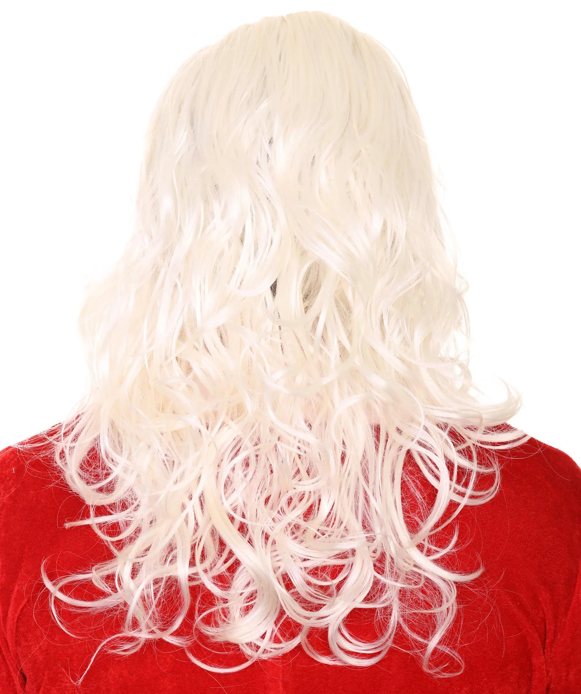 Santa Claus Wig & Beard Set | White Merry Christmas | Premium Breathable Capless Cap