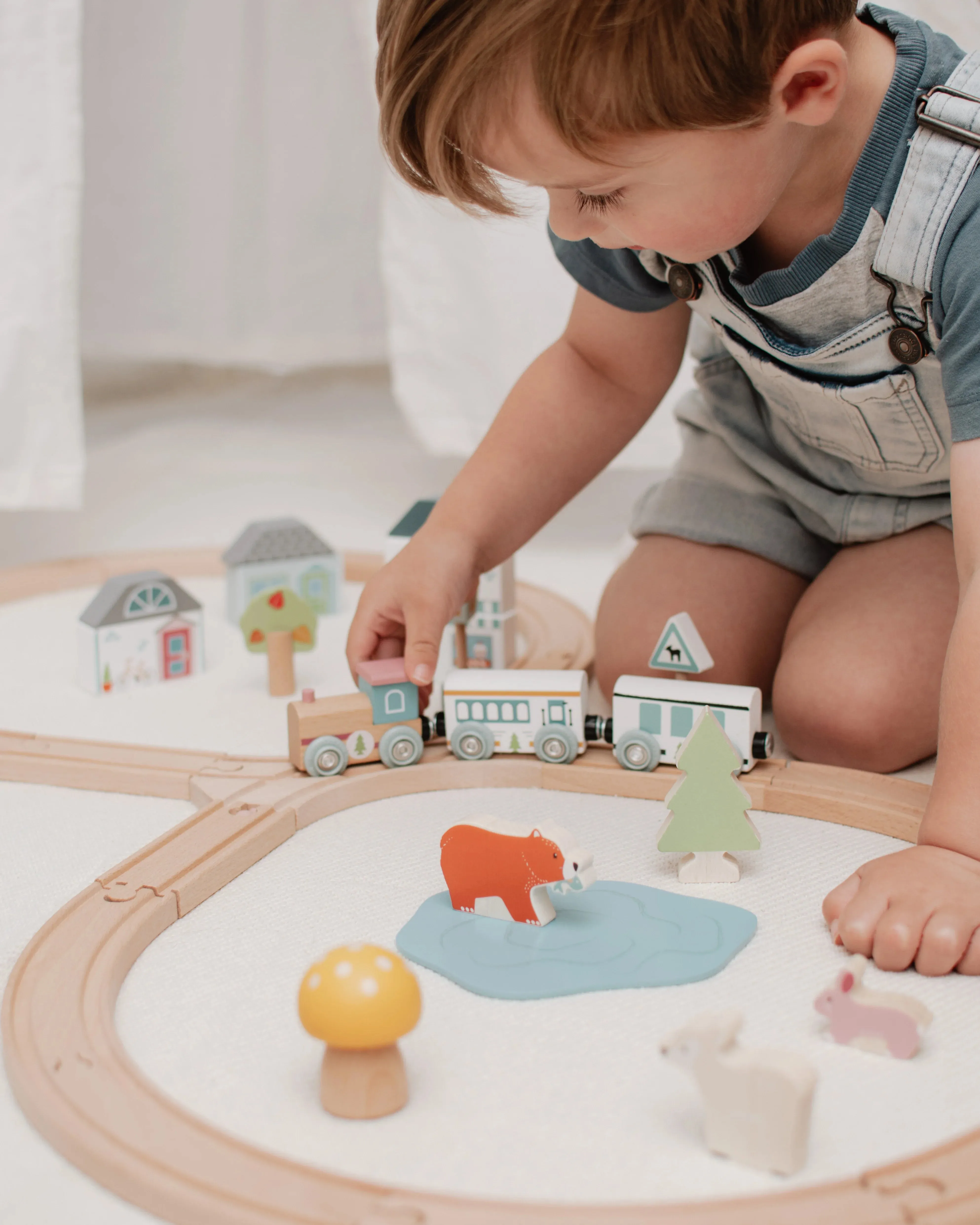 Scandi Wooden Train Set