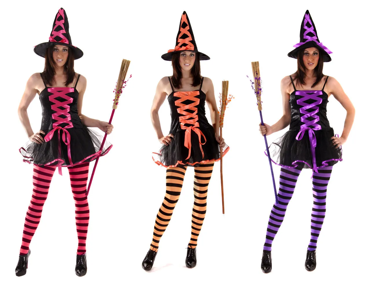 Sexy Witch Purple Dress and Hat Alluring Costume