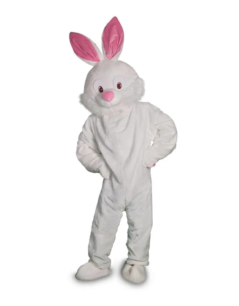 Short Hair Easter Bunny Mascot Costume: Standard