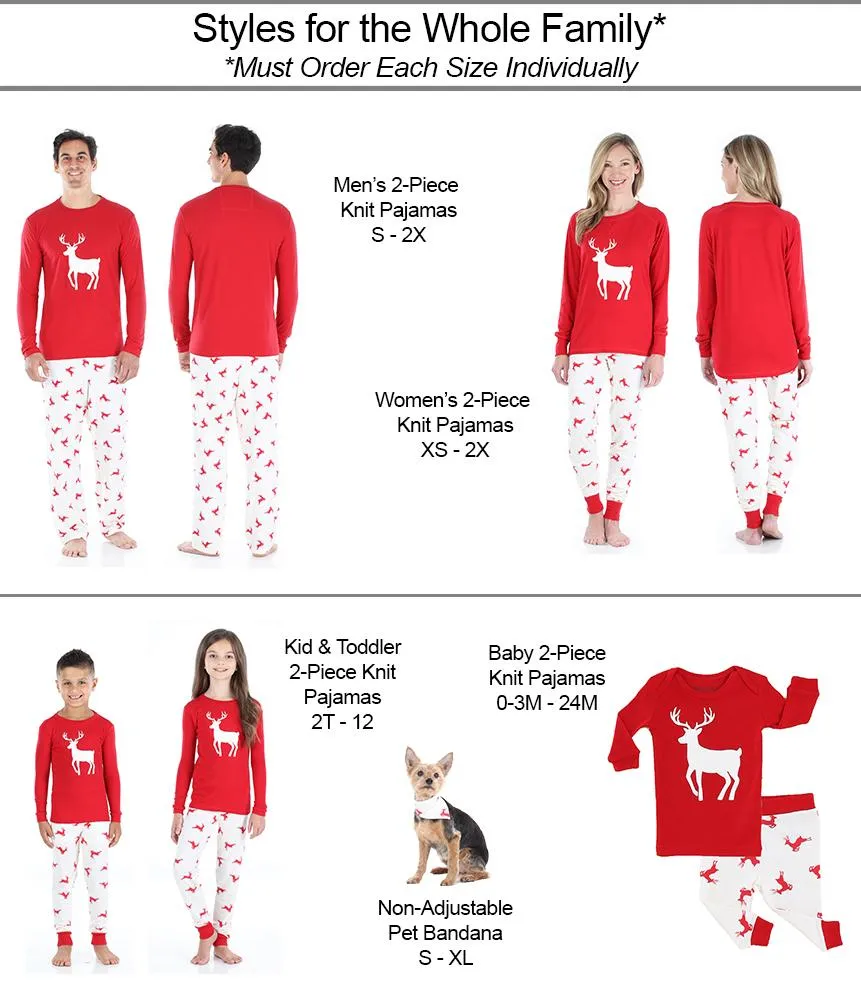 Sleepyheads Family Matching Christmas Red Deer Pajama Sets