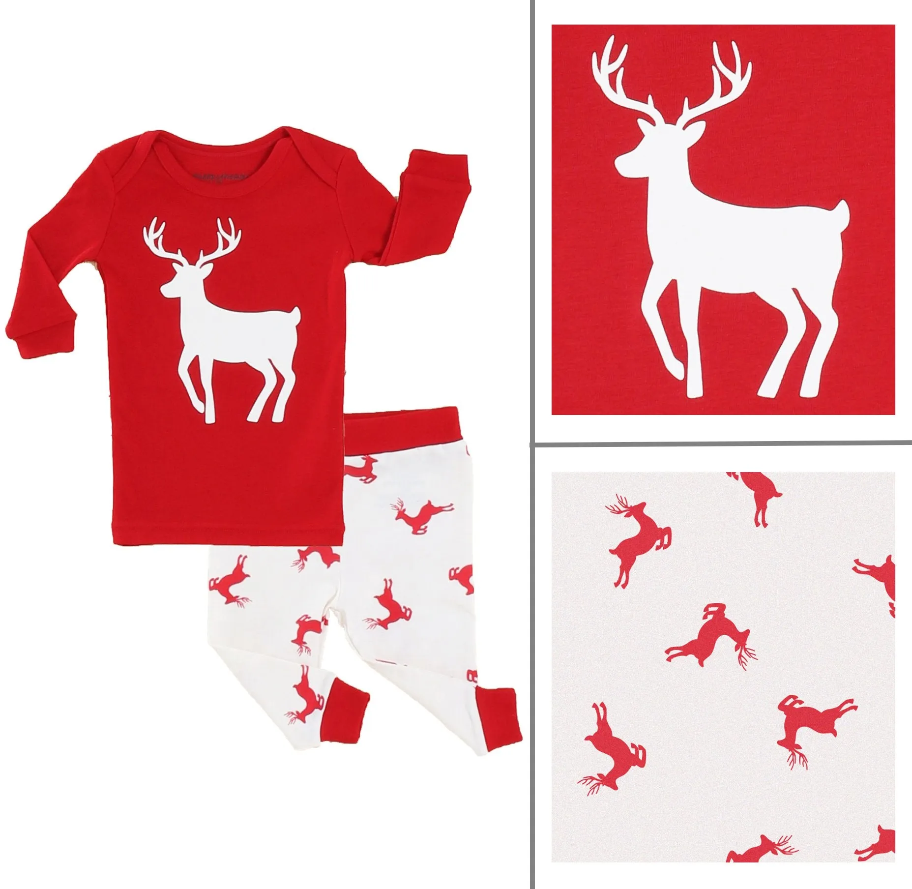Sleepyheads Family Matching Christmas Red Deer Pajama Sets