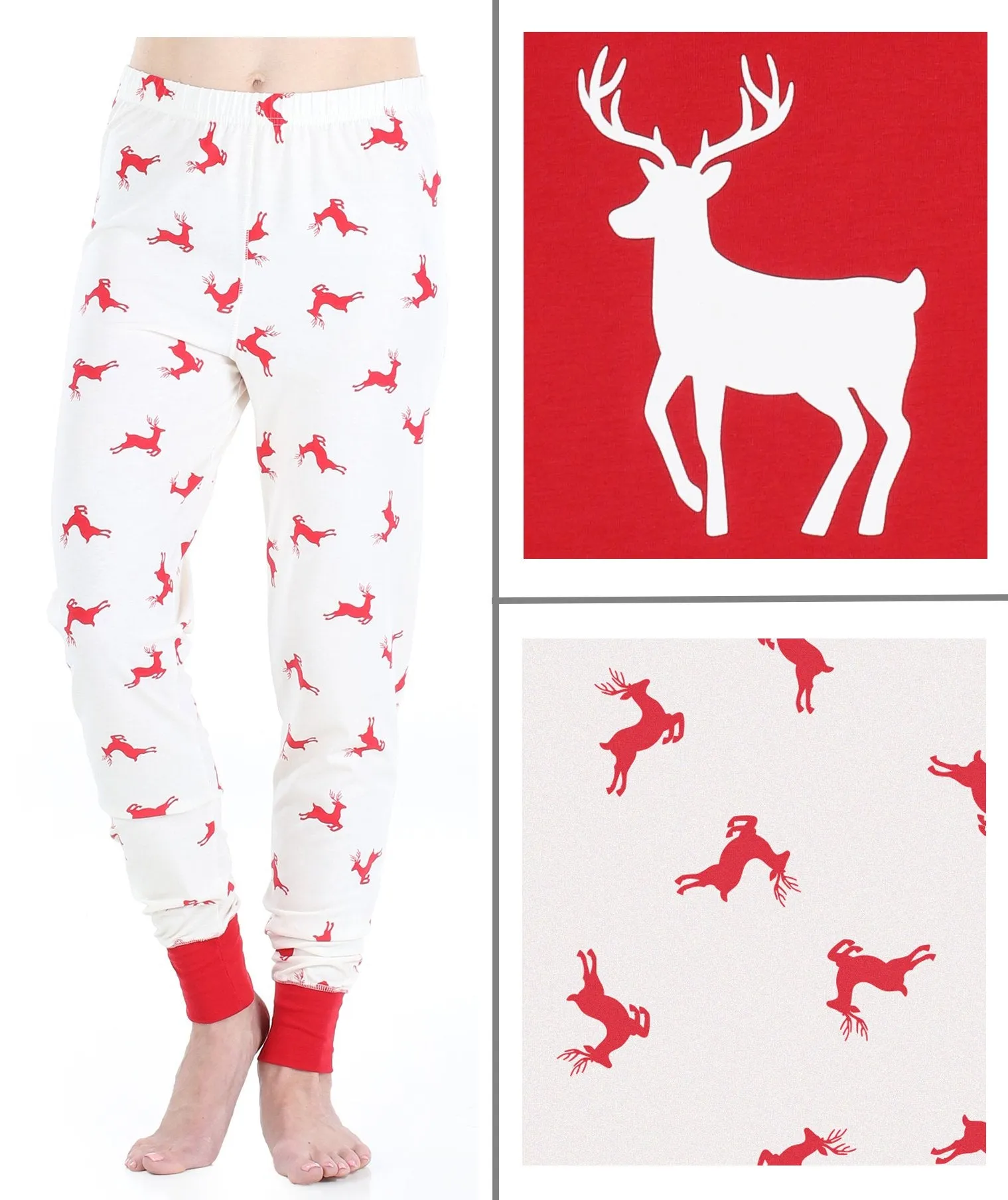 Sleepyheads Family Matching Christmas Red Deer Pajama Sets