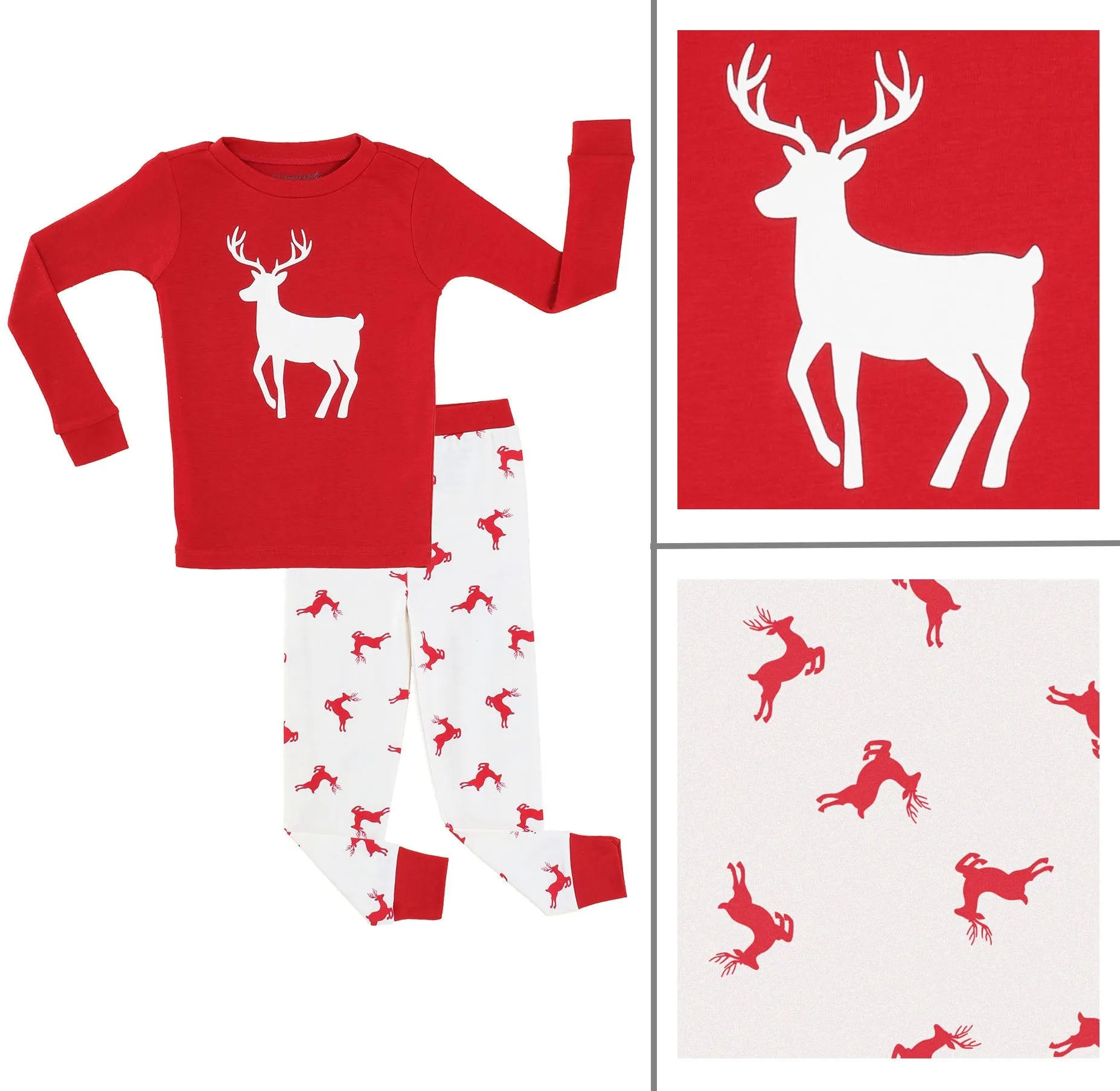 Sleepyheads Family Matching Christmas Red Deer Pajama Sets