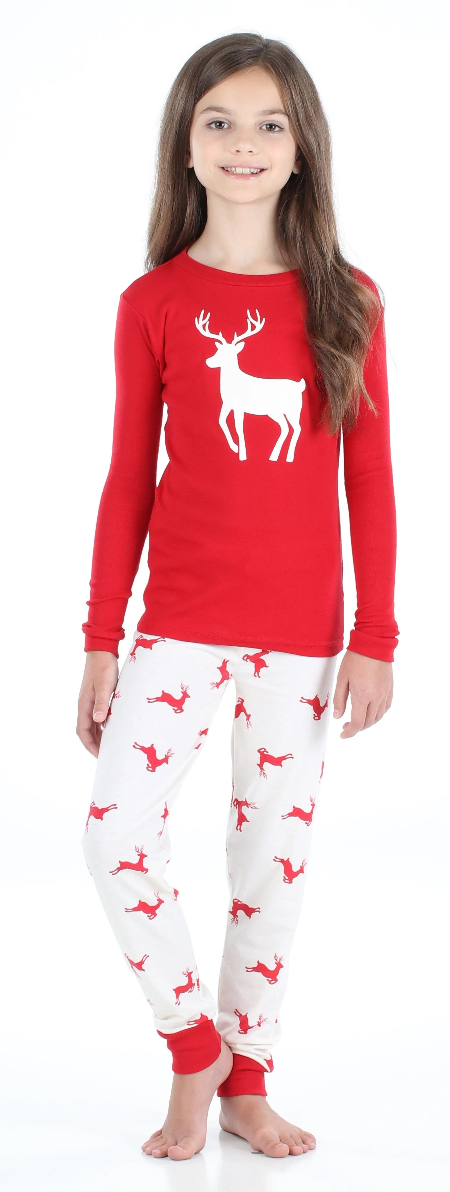 Sleepyheads Family Matching Christmas Red Deer Pajama Sets