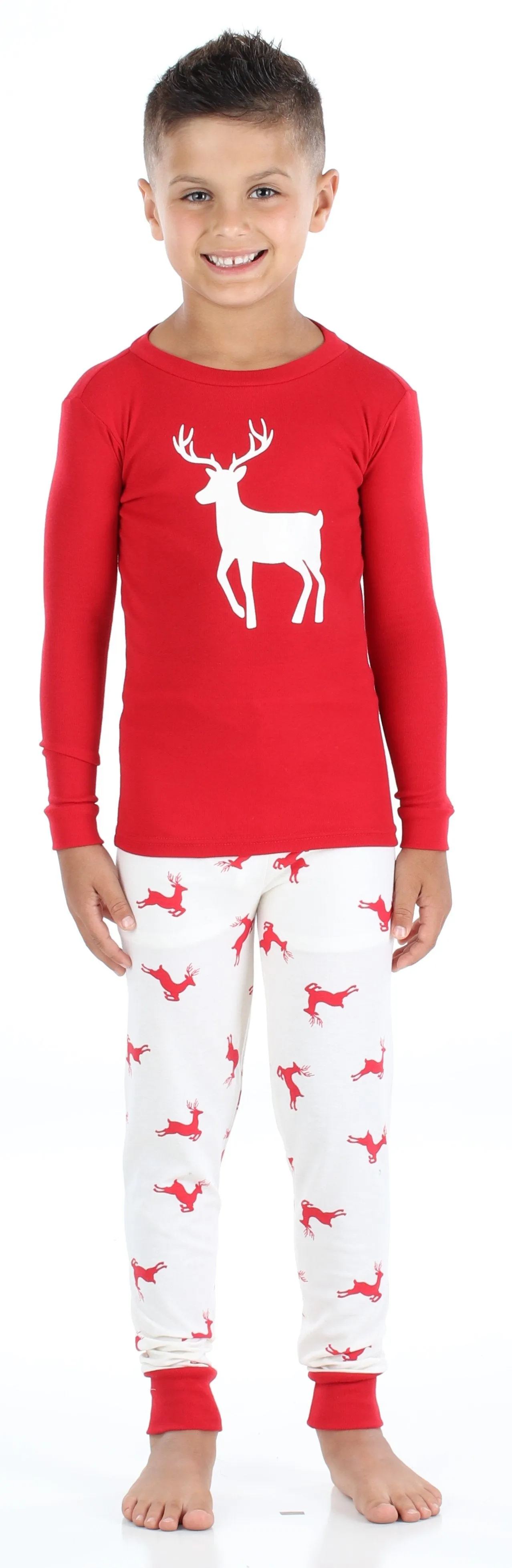 Sleepyheads Family Matching Christmas Red Deer Pajama Sets
