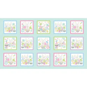 Some Bunny Loves You - Bunny Boxes Medium Aqua Panel