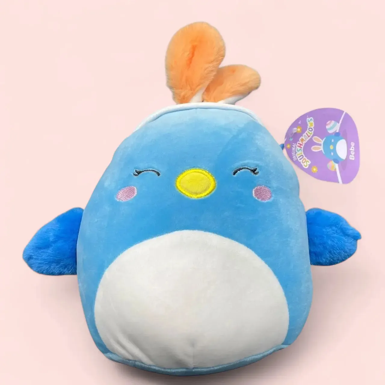 Squishmallows 7.5" Easter Plush Bebe The Blue Bird with Bunny Ears