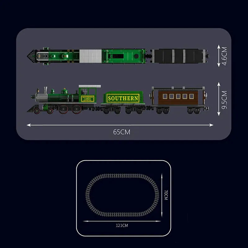 Tech RC 4-4-0 Steam Locomotive RC Train Bricks Toy