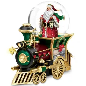 The Bradford Exchange Wonderland Express Miniature Snow Globe Collection: Santa Claus Comin' To Town Christmas Decoration by Thomas Kinkade Issue #1