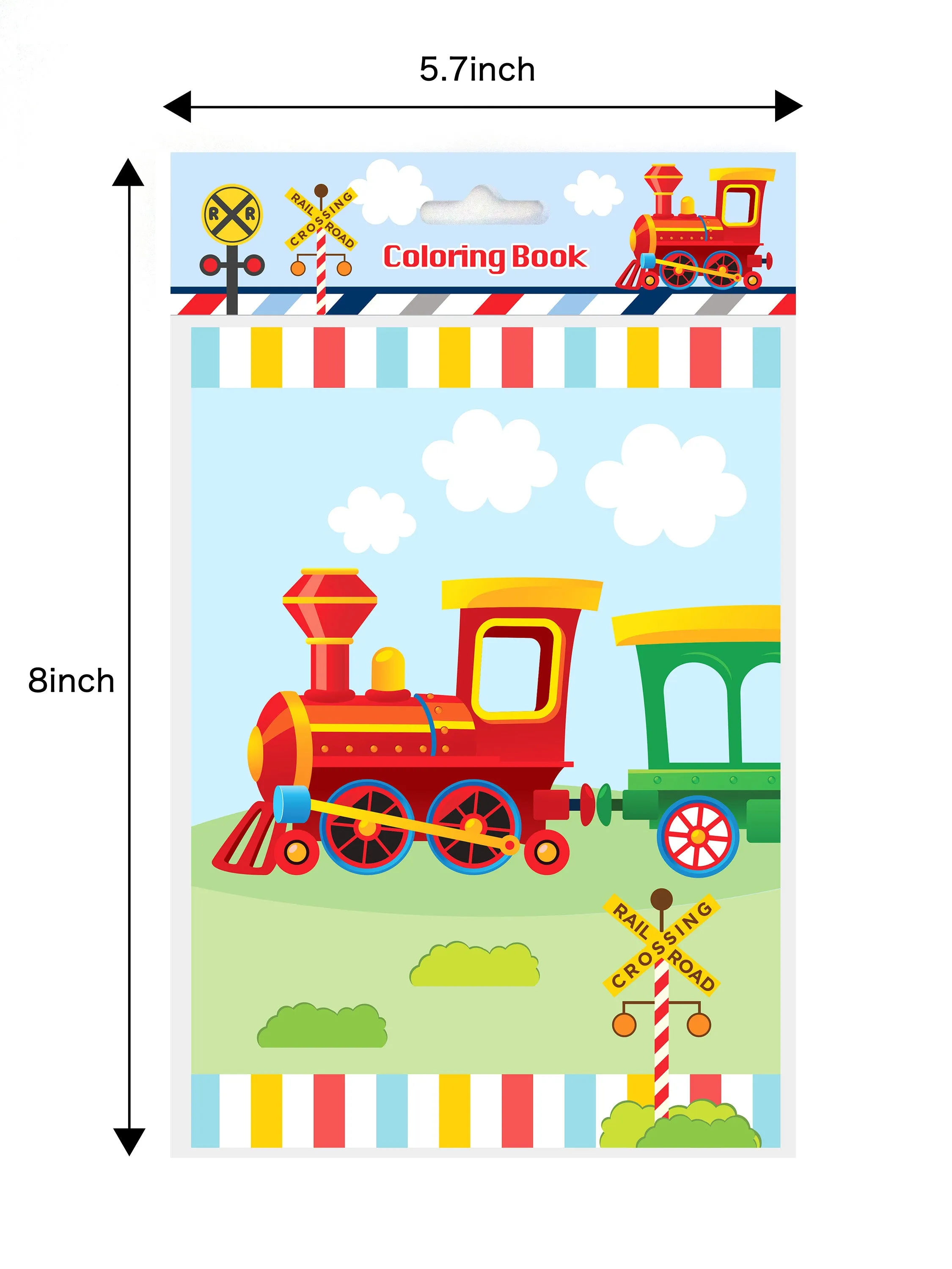 Train Coloring Books with Crayons Party Favors - Set of 6 or 12