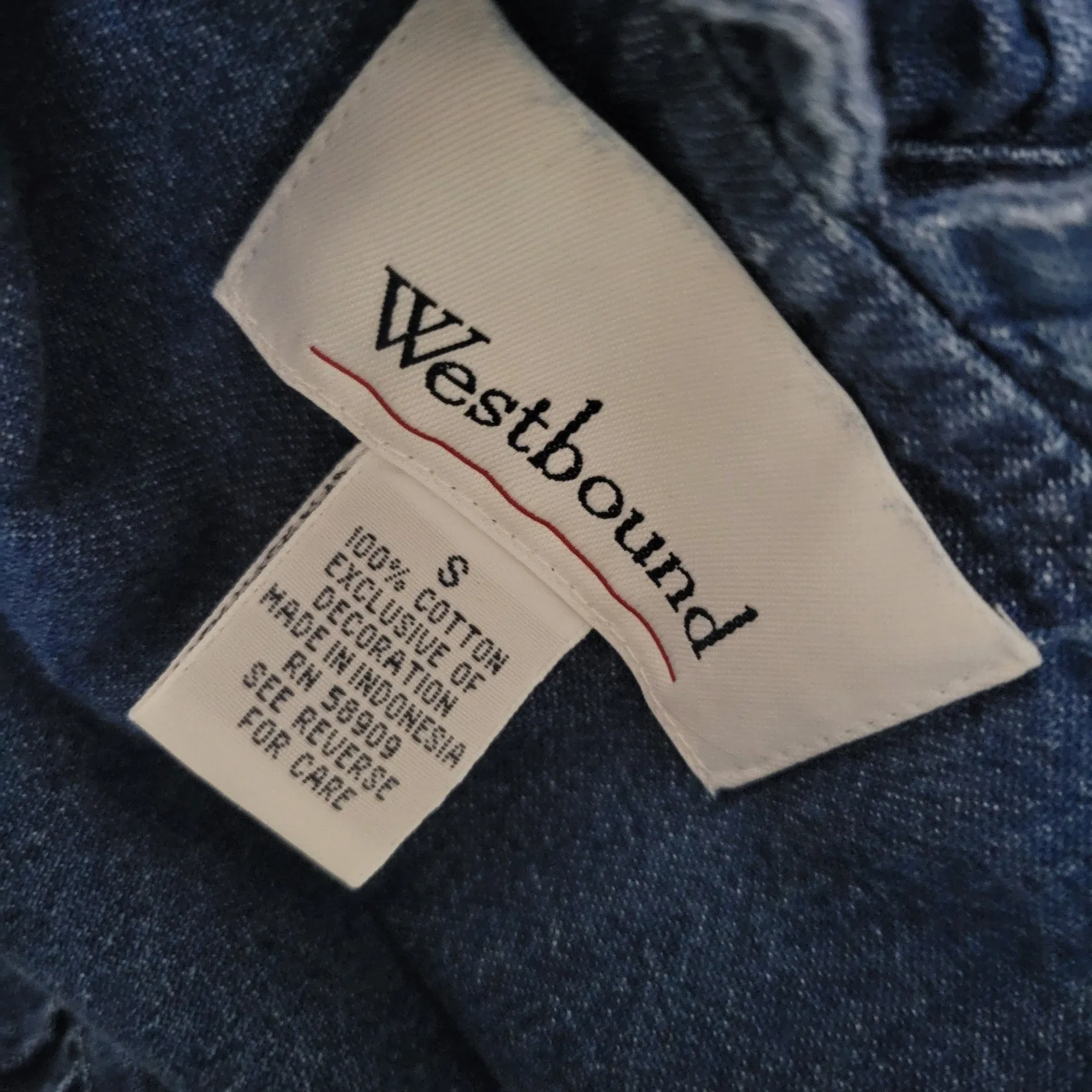 Westbound Vintage Christmas Dress Blue Jean Denim Pinafore Bib Overall Jumper Santa Claus Small